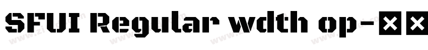 SFUI Regular wdth op字体转换